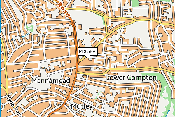 PL3 5HA map - OS VectorMap District (Ordnance Survey)