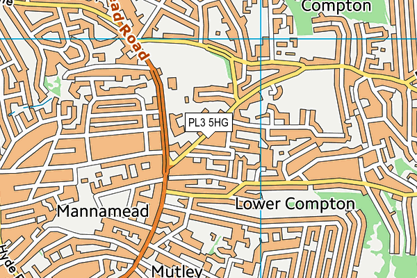 PL3 5HG map - OS VectorMap District (Ordnance Survey)