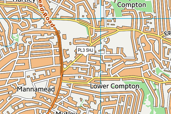 PL3 5HJ map - OS VectorMap District (Ordnance Survey)