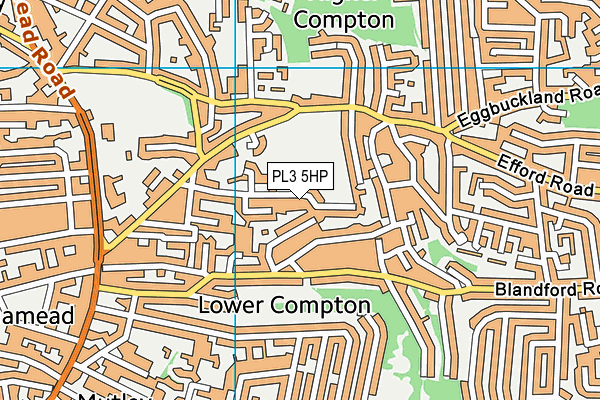 PL3 5HP map - OS VectorMap District (Ordnance Survey)