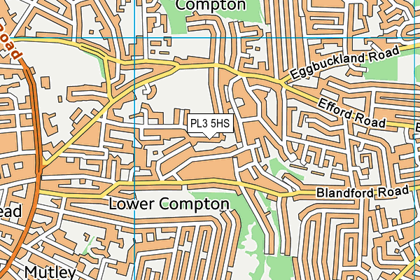 PL3 5HS map - OS VectorMap District (Ordnance Survey)