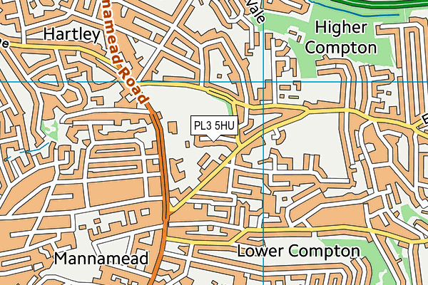 PL3 5HU map - OS VectorMap District (Ordnance Survey)