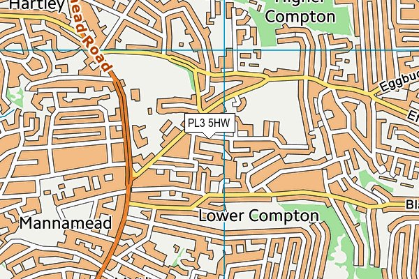 PL3 5HW map - OS VectorMap District (Ordnance Survey)