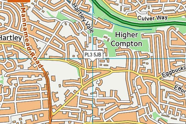 Compton CofE Primary School map (PL3 5JB) - OS VectorMap District (Ordnance Survey)