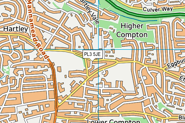 PL3 5JE map - OS VectorMap District (Ordnance Survey)