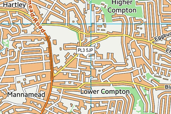 PL3 5JP map - OS VectorMap District (Ordnance Survey)