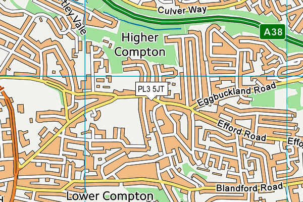 PL3 5JT map - OS VectorMap District (Ordnance Survey)