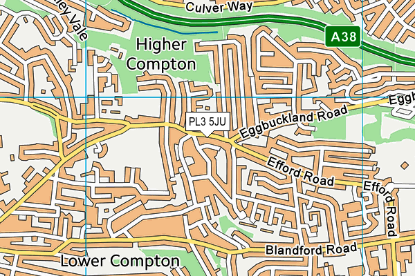 PL3 5JU map - OS VectorMap District (Ordnance Survey)