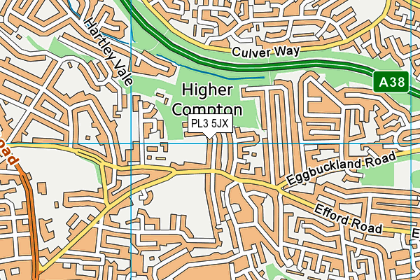 PL3 5JX map - OS VectorMap District (Ordnance Survey)