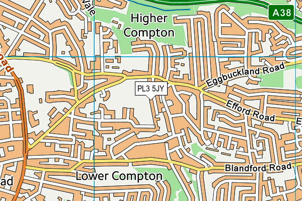 PL3 5JY map - OS VectorMap District (Ordnance Survey)