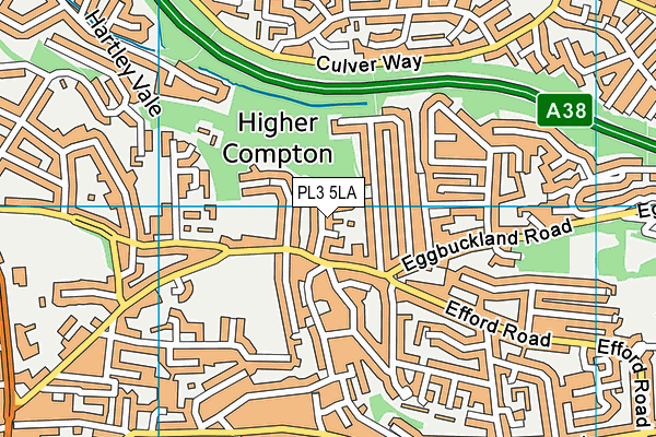 PL3 5LA map - OS VectorMap District (Ordnance Survey)