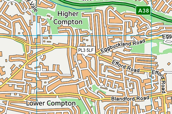 PL3 5LF map - OS VectorMap District (Ordnance Survey)