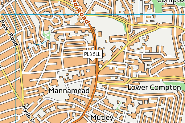 PL3 5LL map - OS VectorMap District (Ordnance Survey)