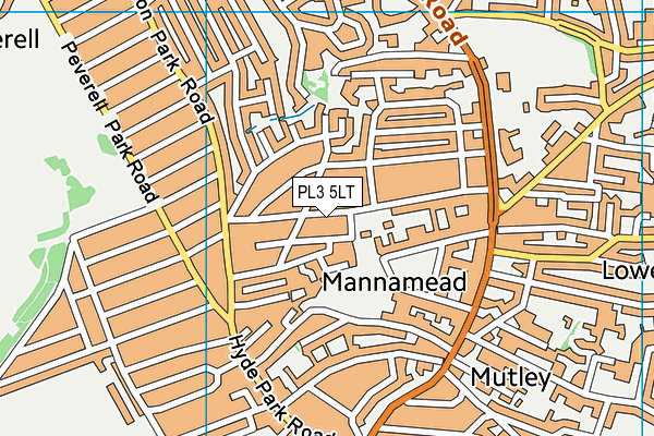 PL3 5LT map - OS VectorMap District (Ordnance Survey)