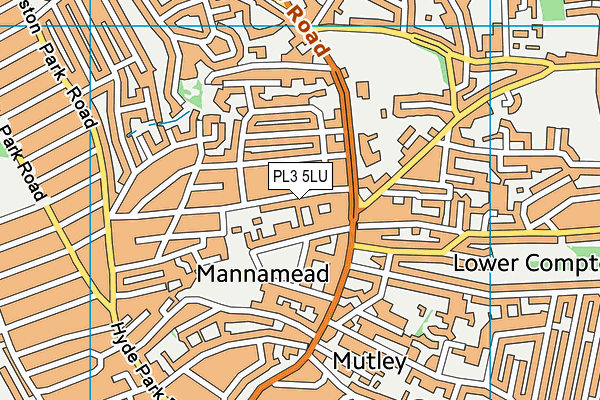 PL3 5LU map - OS VectorMap District (Ordnance Survey)