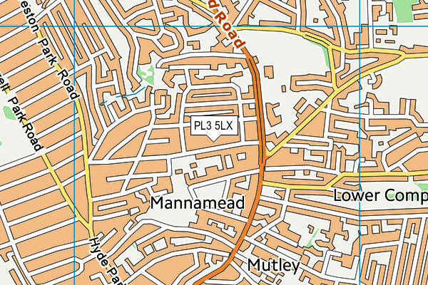 PL3 5LX map - OS VectorMap District (Ordnance Survey)