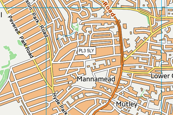 PL3 5LY map - OS VectorMap District (Ordnance Survey)