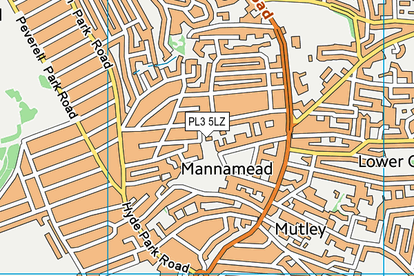 PL3 5LZ map - OS VectorMap District (Ordnance Survey)
