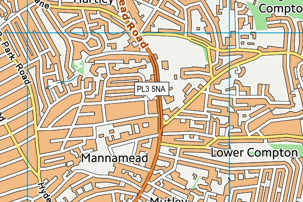 PL3 5NA map - OS VectorMap District (Ordnance Survey)