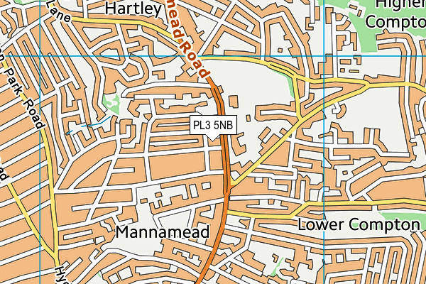 PL3 5NB map - OS VectorMap District (Ordnance Survey)