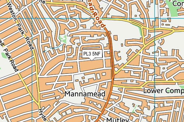 PL3 5NF map - OS VectorMap District (Ordnance Survey)