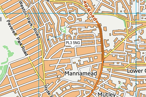 PL3 5NG map - OS VectorMap District (Ordnance Survey)