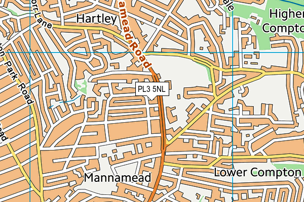PL3 5NL map - OS VectorMap District (Ordnance Survey)