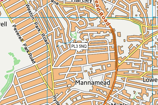 PL3 5NQ map - OS VectorMap District (Ordnance Survey)