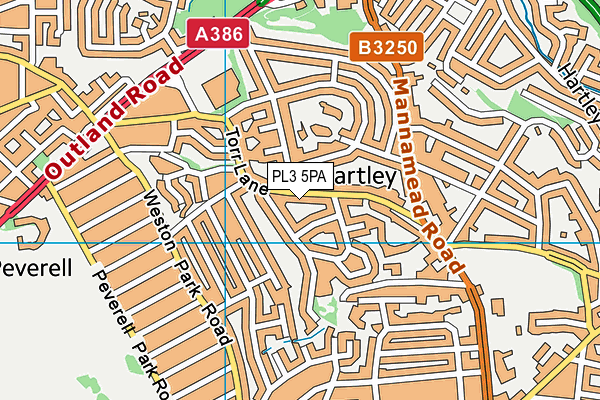 PL3 5PA map - OS VectorMap District (Ordnance Survey)