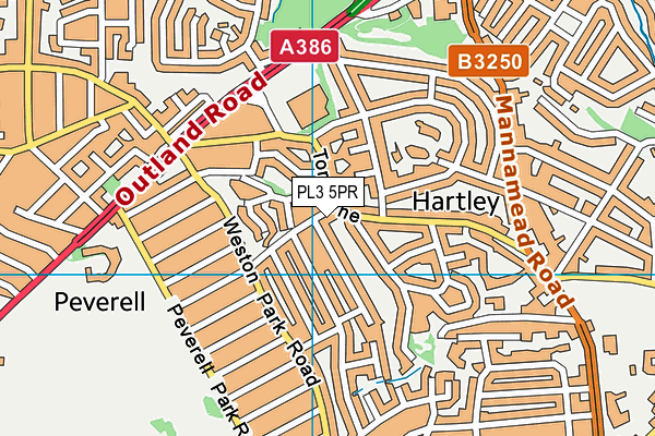 PL3 5PR map - OS VectorMap District (Ordnance Survey)