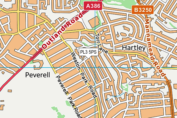 PL3 5PS map - OS VectorMap District (Ordnance Survey)