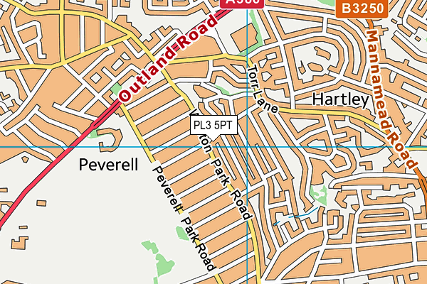 PL3 5PT map - OS VectorMap District (Ordnance Survey)