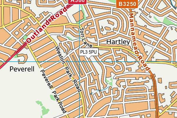 PL3 5PU map - OS VectorMap District (Ordnance Survey)