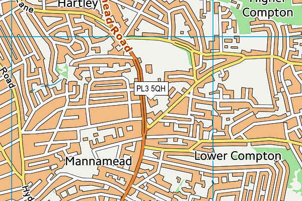 PL3 5QH map - OS VectorMap District (Ordnance Survey)