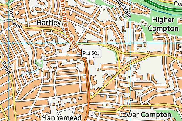 PL3 5QJ map - OS VectorMap District (Ordnance Survey)