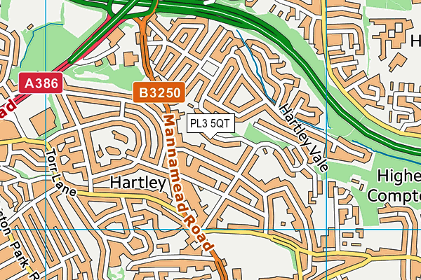 PL3 5QT map - OS VectorMap District (Ordnance Survey)