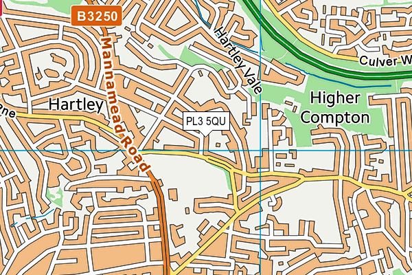 Hill Lane Tennis Club map (PL3 5QU) - OS VectorMap District (Ordnance Survey)
