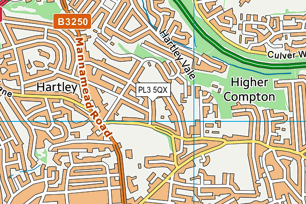 PL3 5QX map - OS VectorMap District (Ordnance Survey)