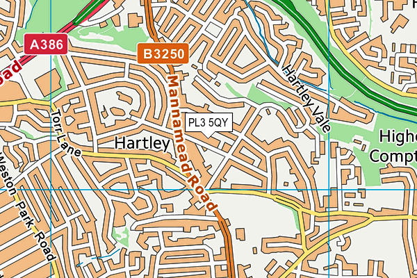 PL3 5QY map - OS VectorMap District (Ordnance Survey)