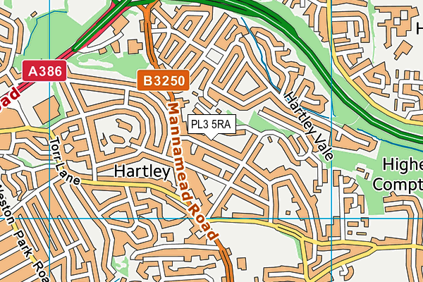 PL3 5RA map - OS VectorMap District (Ordnance Survey)