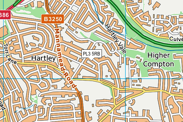 PL3 5RB map - OS VectorMap District (Ordnance Survey)