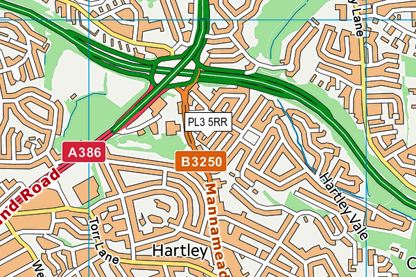 PL3 5RR map - OS VectorMap District (Ordnance Survey)