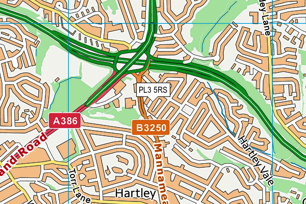 PL3 5RS map - OS VectorMap District (Ordnance Survey)