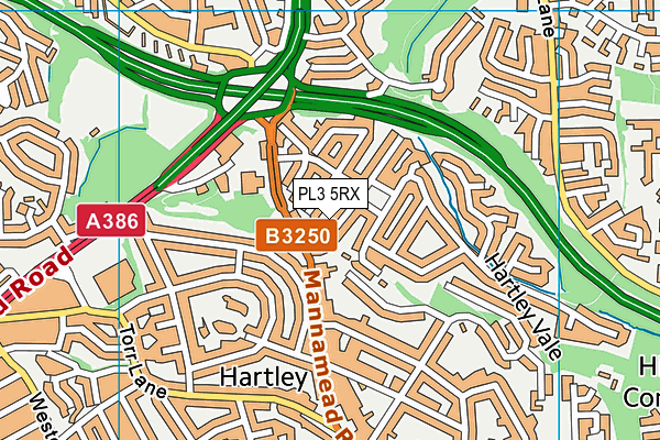 PL3 5RX map - OS VectorMap District (Ordnance Survey)