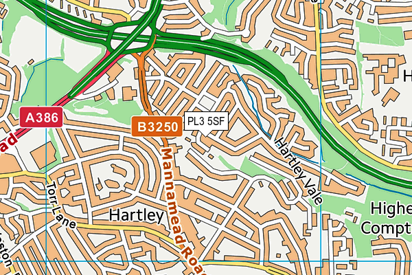 PL3 5SF map - OS VectorMap District (Ordnance Survey)