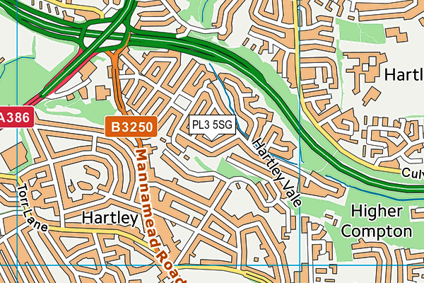 PL3 5SG map - OS VectorMap District (Ordnance Survey)