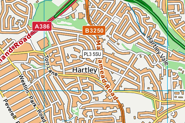 PL3 5SU map - OS VectorMap District (Ordnance Survey)