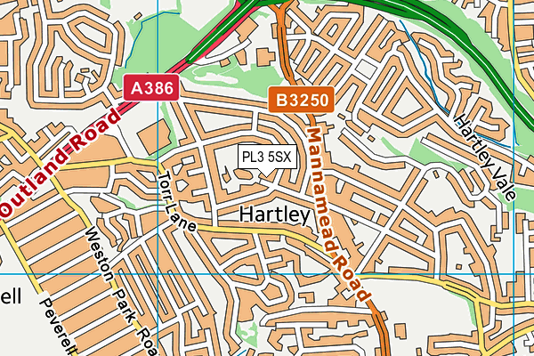 PL3 5SX map - OS VectorMap District (Ordnance Survey)