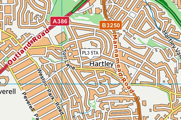 PL3 5TA map - OS VectorMap District (Ordnance Survey)