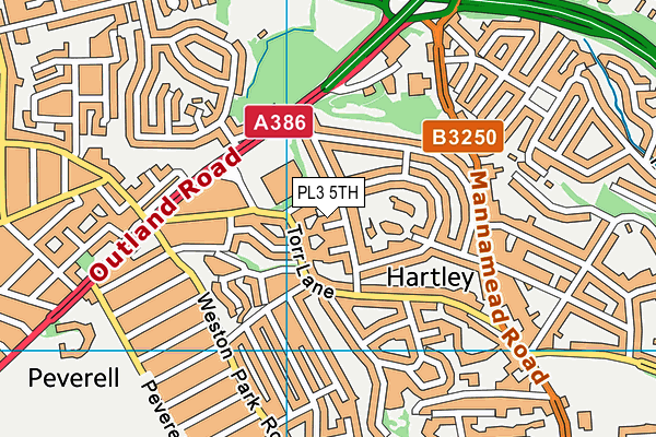 PL3 5TH map - OS VectorMap District (Ordnance Survey)